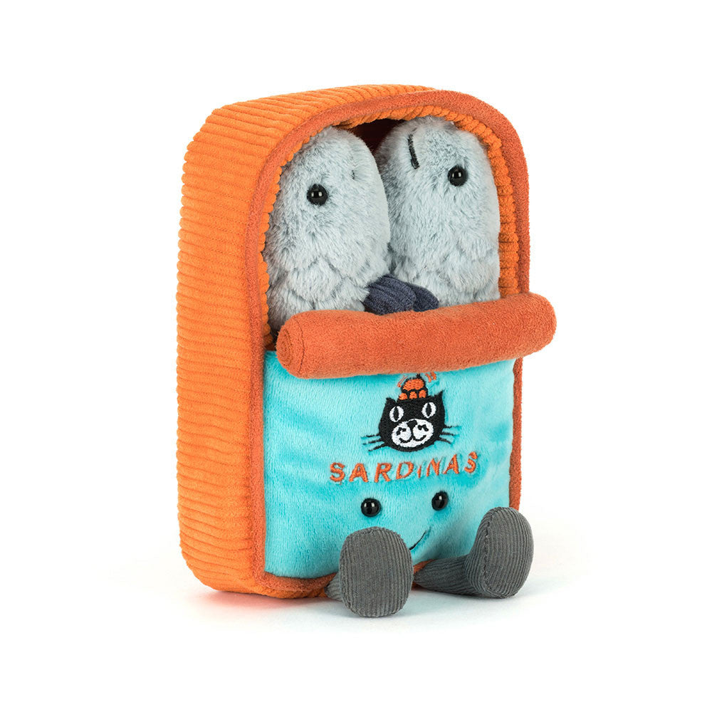 Silly Sardine Tin Plush – a soft stuffed plush toy inspired by Jellycat, perfect for kids and collectors.